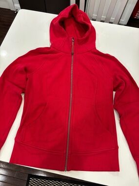 lululemon athletica Women's Red Full-Zip Hoodie